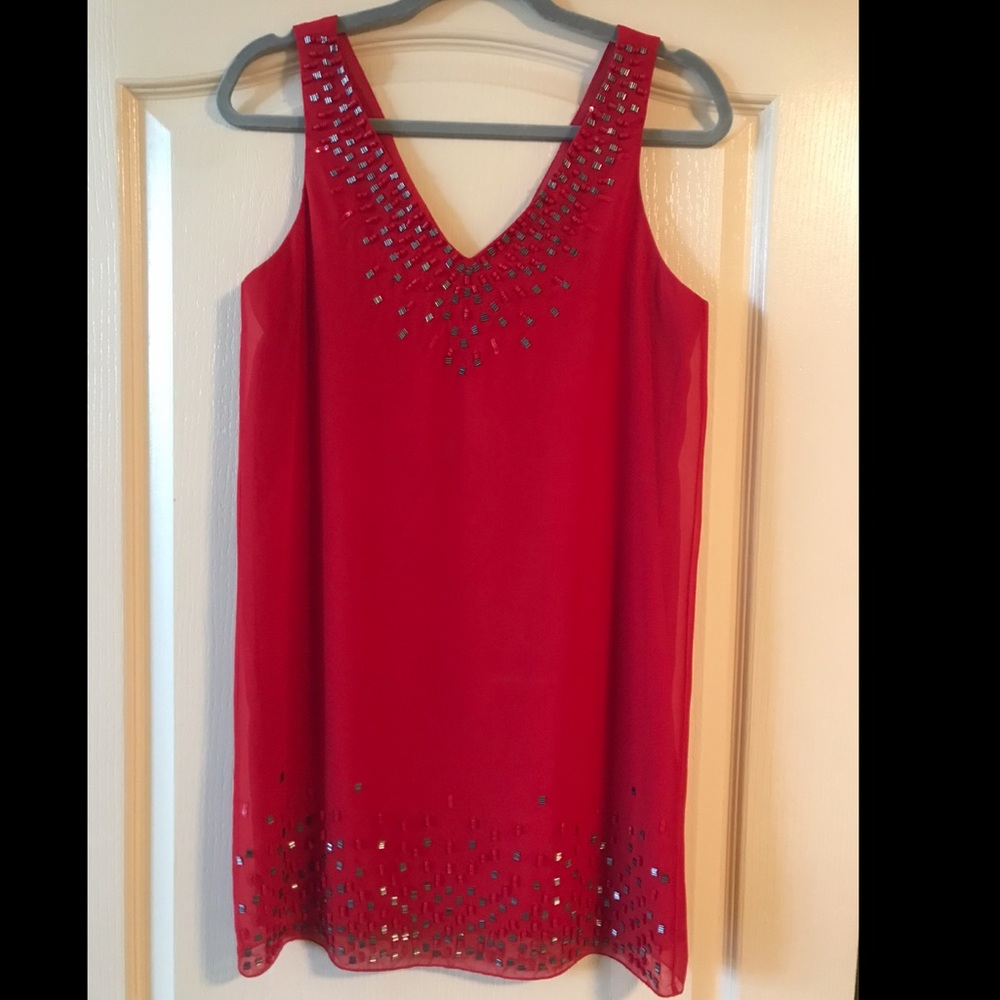 Sam Edelman hand beaded polyester dress